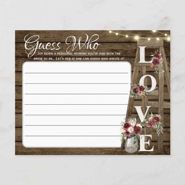 Rustic Wood och Ljus gissar vem som spelar Flygblad (Framsidan)