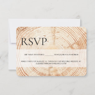 Rustic Wood OSA Reserverat Seating QR code webbpla Kort