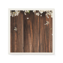 Rustic Wood Papper Napkins Set av 50+