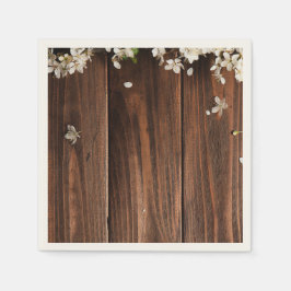 Rustic Wood Papper Napkins Set av 50+ Pappersservett