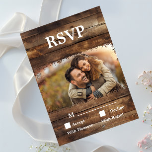 Rustic Wood Par Photo Land OSA kort
