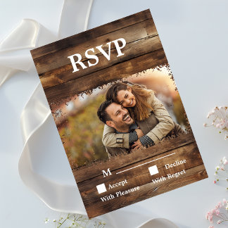 Rustic Wood Par Photo Land OSA kort