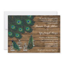 Rustic Wood Peacock Feather Wedding Investigations