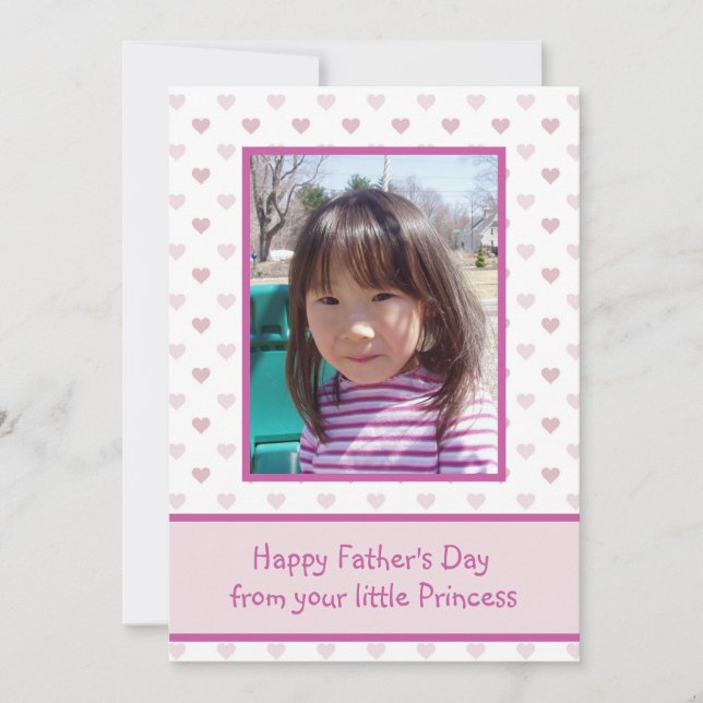 Rustic Wood Personlig Photo Fars dag Julkort (Framsida)