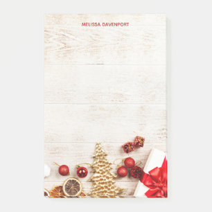 Rustic Wood Photography with jul Items Post-it Block