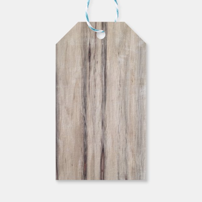 Rustic Wood Presentetikett (Baksidan)