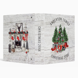 Rustic Wood Red and Black Julgran-presenter