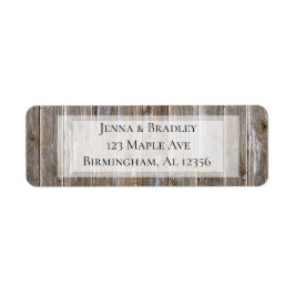 Rustic Wood-Returetiketter Returadress Etikett