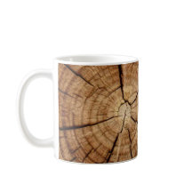 Rustic Wood Ringar Texturerad kaffe Mugg