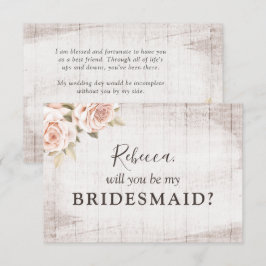 Rustic Wood Romantic Ro Brudens sida Frieri Inbjudningar