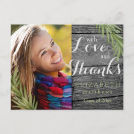 Rustic Wood Rosemary Studenten Photo Tack Vykort