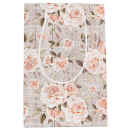 Rustic Wood & Shabby chic Ro Blommigt Birthday