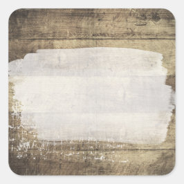 Rustic Wood Shabby Grunge Vintage Pawarded Boards Fyrkantigt Klistermärke