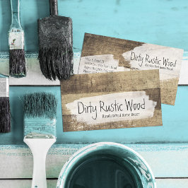 Rustic Wood Shabby Grunge Vintage Pawarded Boards Visitkort