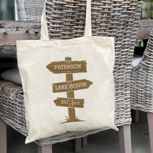 Rustic Wood Signpost Vacation Home Tygkasse