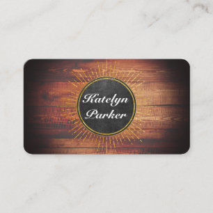 Rustic Wood Slate Struktur Ray Inslag Visitkort