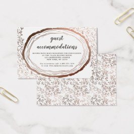 Rustic Wood Slice Accomododations infogar kort