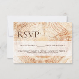 Rustic Wood Slice Tree Ring Wedding reserved seats OSA Kort