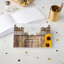 Rustic Wood & Snöre Bröllop - Guestbook Gästböcker