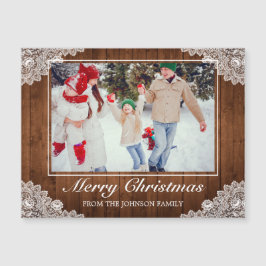 Rustic Wood & Snöre Photo God jul Hälsning