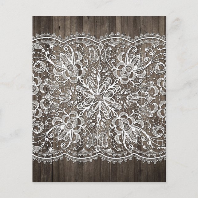 Rustic Wood & Snöre Scrapbook Papper (Framsida)