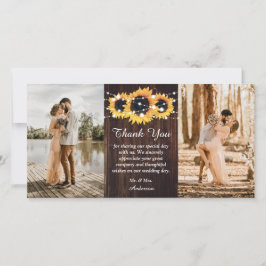 Rustic Wood Solros 2 Foto Tack Kort