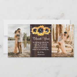 Rustic Wood Solros 2 Foto Tack Kort