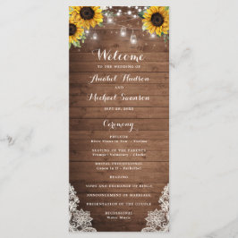 Rustic Wood Solros String Ljus Snöre Mason Burk Program