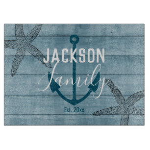 Rustic Wood Starfish Anpassningsbar Family Beach H