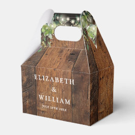 Rustic Wood String Lights Greenery Wedding Presentaskar