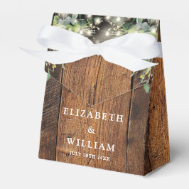 Rustic Wood String Lights Greenery Wedding Presentaskar