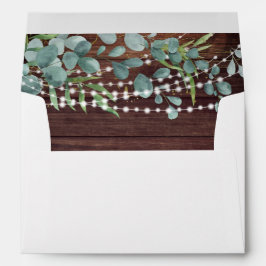 Rustic Wood String Ljus Greenery Adress
