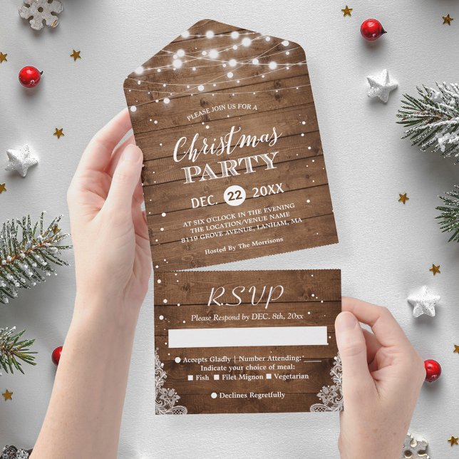 Rustic Wood String Ljus jul Party (Skapare uppladdad)