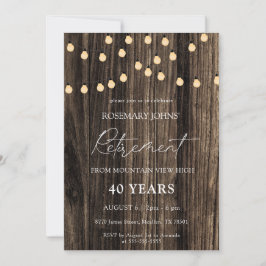 Rustic Wood String Ljus Pension Inbjudningar