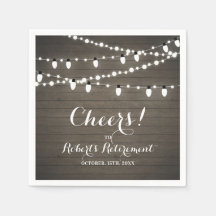 Rustic Wood & String Ljus Pension Party