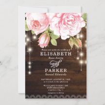 Rustic Wood String Ljus Ro Bröllop