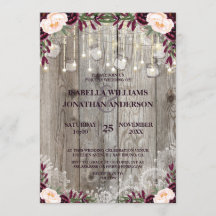 Rustic Wood & String Ljus Snöre Burk Bröllop