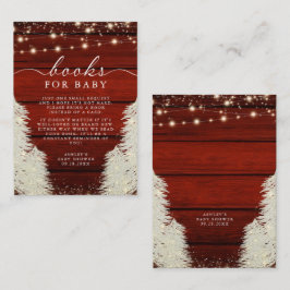 Rustic Wood String Ljus Träd Bokar för Baby Tilläggskort