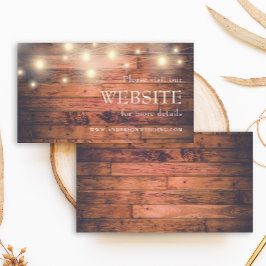Rustic Wood String Ljus webbplats Tilläggskort
