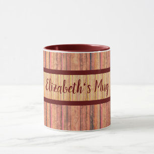Rustic Wood Stripe Mugg
