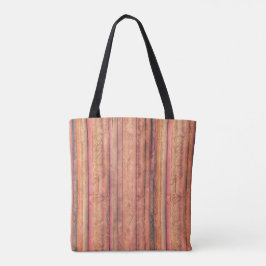 Rustic Wood Stripe Tote Bag Tygkasse