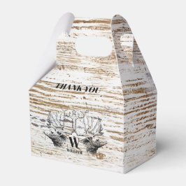 Rustic Wood Struktur Hjort Woodland Monogram Presentaskar