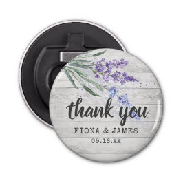 Rustic Wood Struktur Lavender Bröllop Tack Flasköppnare