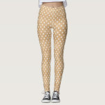 Rustic Wood Struktur med White Polka dots Mönster Leggings<br><div class="desc">Snyggt,  rustiska,  boho-inspirerade baljor som har vit polka dots mönster med träbakgrund i struktur. Andra mönster med samma träbakgrund finns tillgängliga.</div>