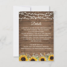 Rustic Wood Sunwers Baby's Band Bröllop