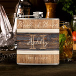 Rustic Wood Tone Bröllop Maid of honor Fickplunta<br><div class="desc">Kolven Rustic Wood Tone Bröllop Maid of honor är en utmärkt gåva till er bröllopsfest- eller bachelorettfest.</div>