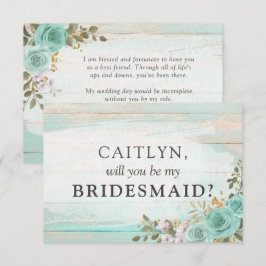 Rustic Wood Turcos Blommigt Brudens sida Frieri Inbjudningar