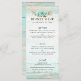 Rustic Wood Turcos Blommigt Land Chic Bröllop Program