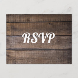 Rustic Wood Typography OSA Postcard Vykort