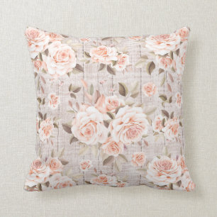 Rustic Wood & Vintage Ro Romantic Shabby chic Kudde